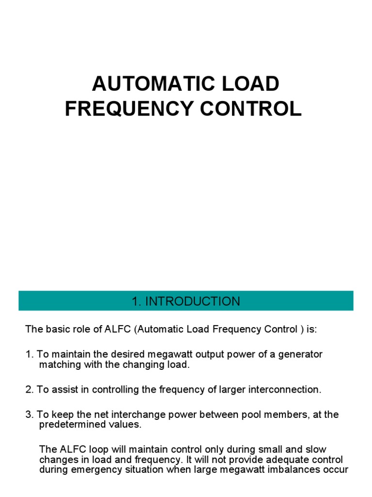 4. Automatic Load Frequency Control Matematic Analisys (Dulhadi) PDF