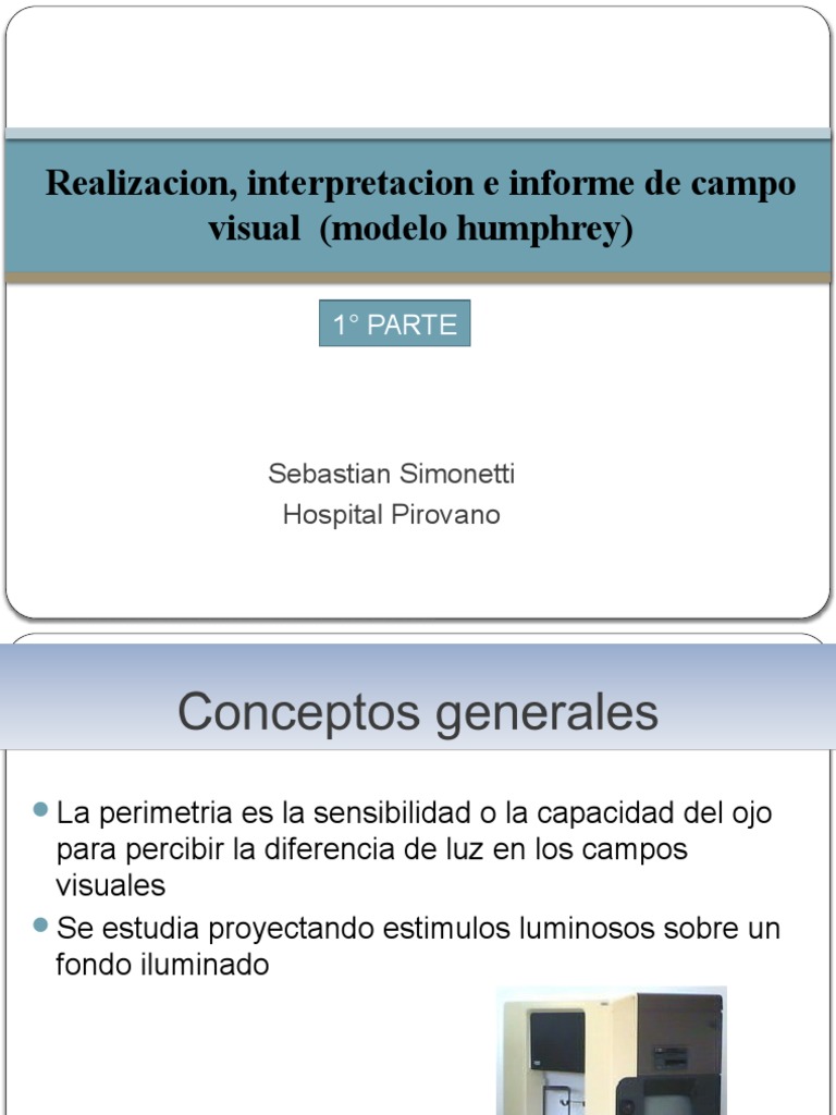 Realizacion, Interpretacion e Informe de Campo Visual | PDF