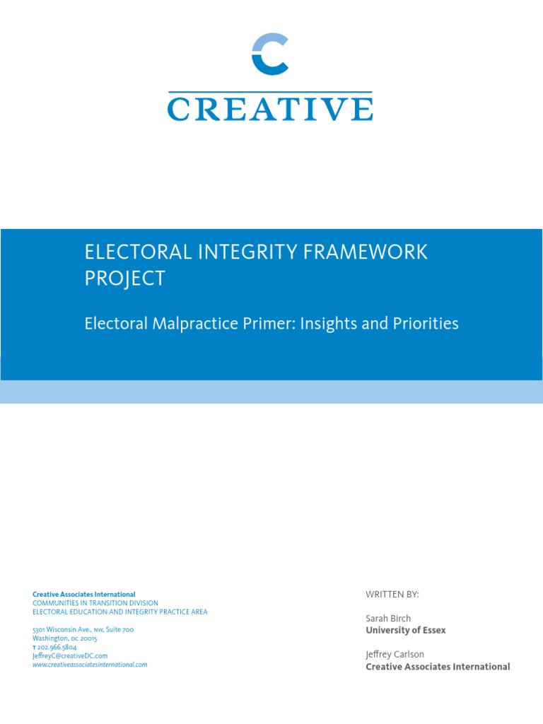 Creative electoral integrity framework project pdf
