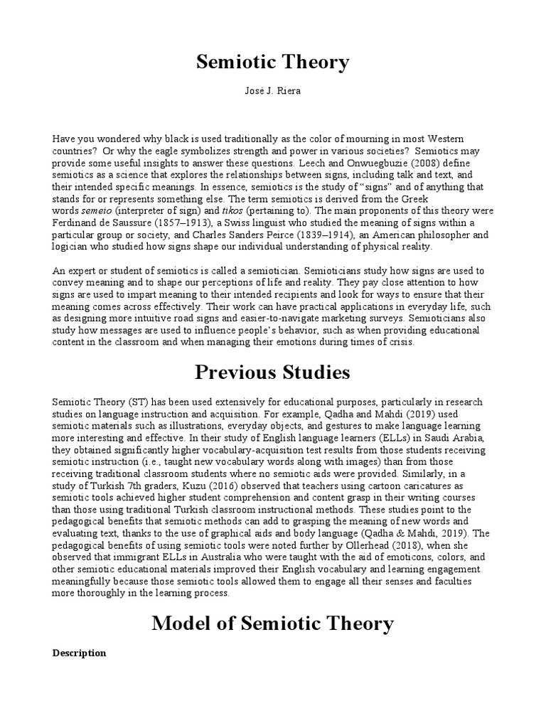 Theoretical Models For Teaching and Research 2020 Ch16 Semiotic Theory