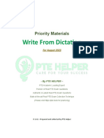 Write From Dictation Priority Materials HELPER August 2023