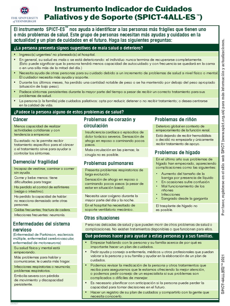 Spict 4all Es | PDF | Neumonía | Especialidades Medicas