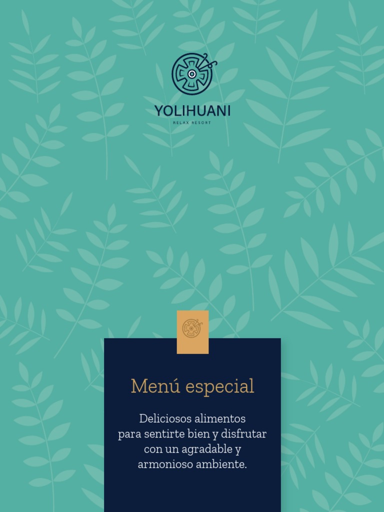 Menú Especial del Restaurante Yolihuani | PDF | Alimentos | Cocina