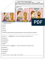 2 Atividade de Pronomes 5º Ano e e Sandoval de Azevedo