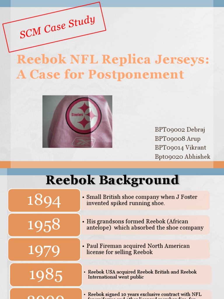 Fest lommetørklæde sne Reebok NFL Replica Jerseys: A Case For Postponement: BPT09002 Debraj  BPT09008 Arup BPT09014 Vikrant Bpt09020 Abhishek | PDF | Super Bowl |  Inventory