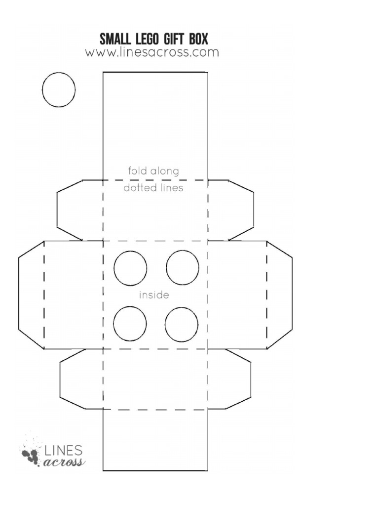 Small Lego Gift Box Template PDF