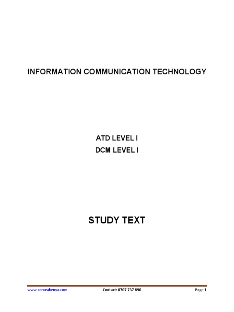 Information Communication Technology E Sample | PDF