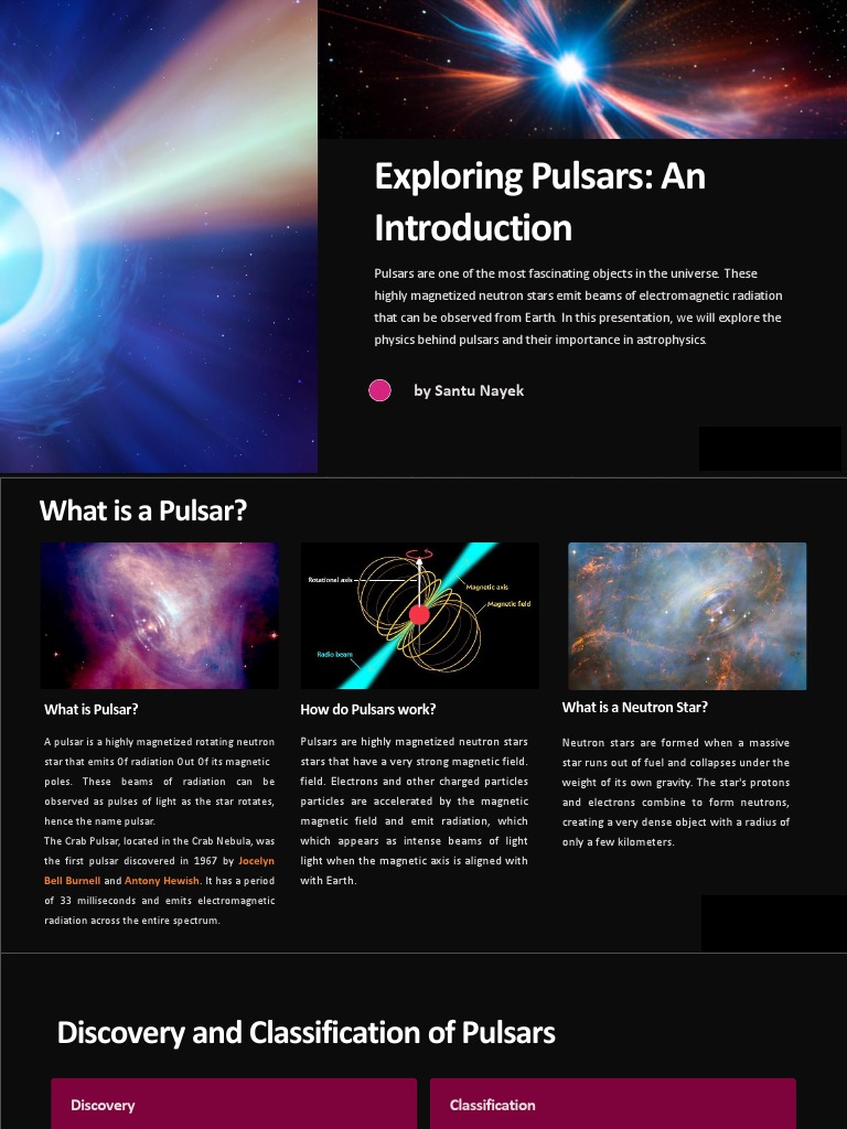 Exploring Pulsars An Introduction by ARNAB | PDF | Nature | Physical ...