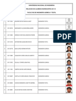 Ingresantes UNI FIQT 2011 - 2