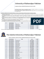 1st Merit List MS Botany Department of Botany BAHAWALPUR Mphil Quota FALL 2023 Fall 2023