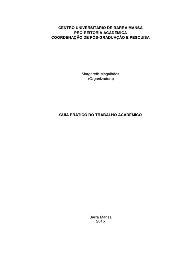 Guia Prático para Trabalhos Acadêmicos | PDF | Citação | Abstract (resumo)