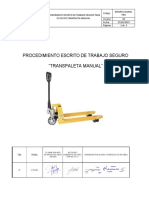 Procedimiento Escrito de Trabajo Seguro Transpaleta Manual