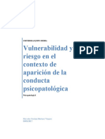 Vulnerabilidad y Riesgo en El Contexto de Aparición de La Conducta Psicopatológica