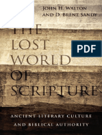 El Mundo Perdido de Las Escrituras . - John H. Walton & D. Brent Sandy