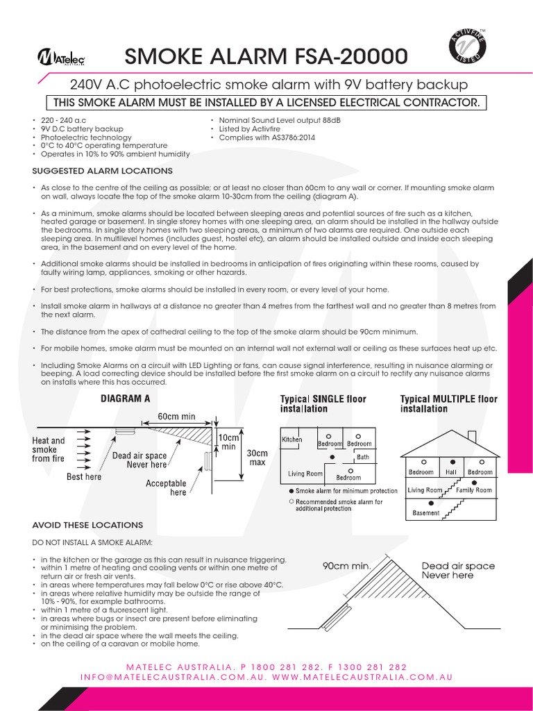 Smoke Detector Photoelectric | PDF