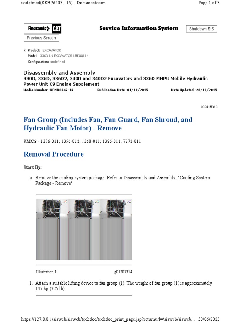 removal procedure fan | PDF
