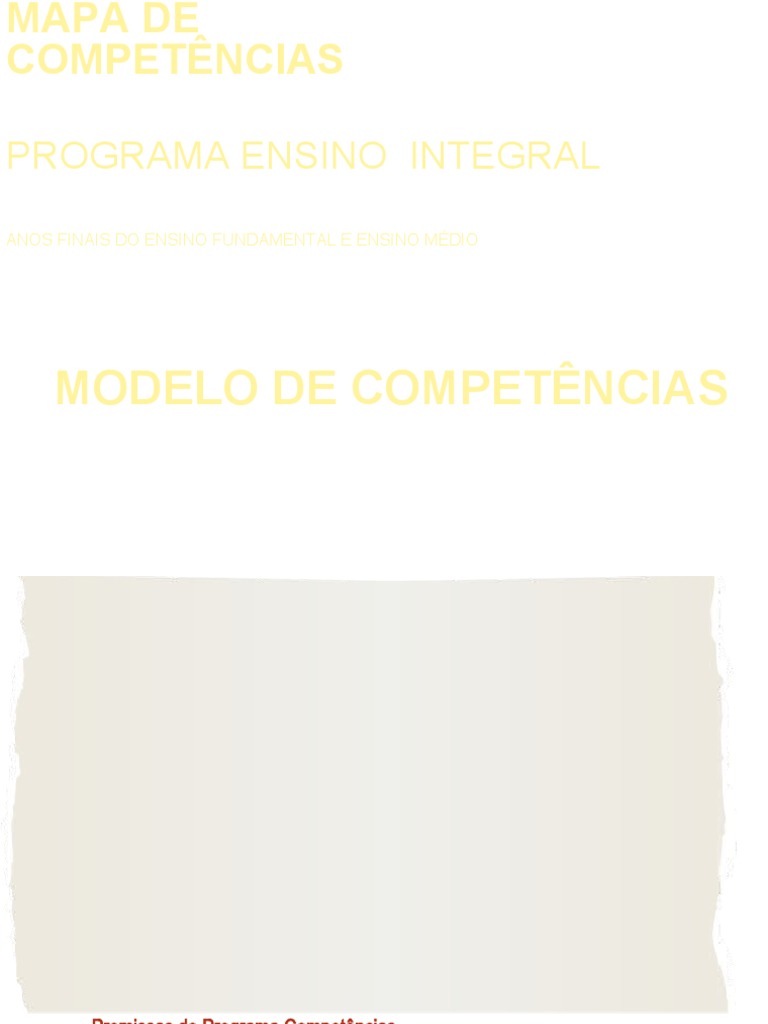 Mapa de Competências do PEI | PDF | Planejamento | Pedagogia