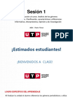 S1.s1. Introducción Al Curso. Análisis de Los Géneros Periodísticos.