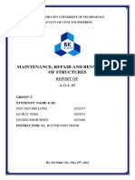 Maintenance, Repair and Rennovation of Structures: Report Of: A.O.4. #5