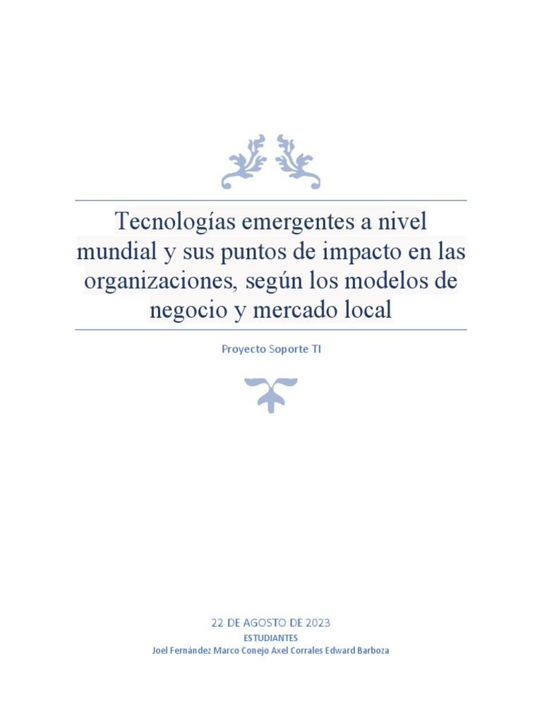 Impacto de Tecnologías Emergentes en Negocios | PDF | La seguridad ...