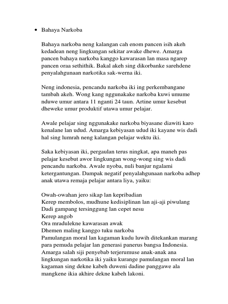Bahaya Narkoba | PDF