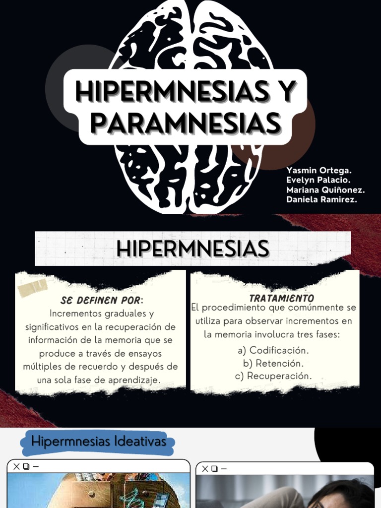 Hipermnesias y Paramnesias: Definición y Tipos | PDF