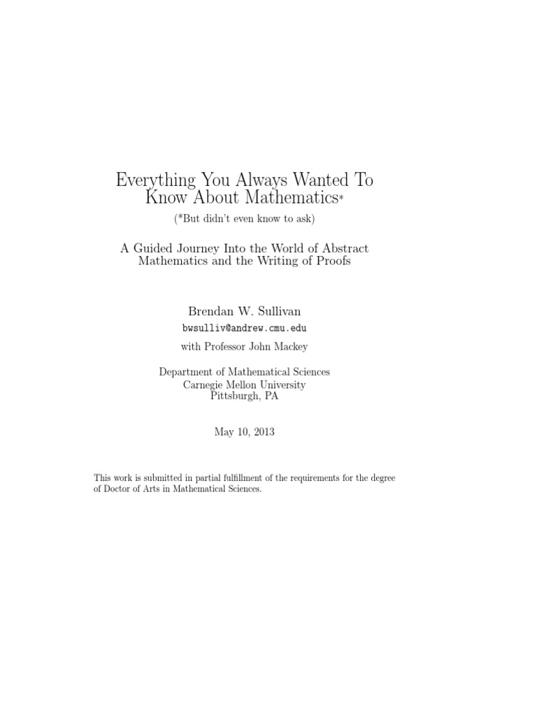 Everything Math | PDF | Mathematical Proof | Set (Mathematics)