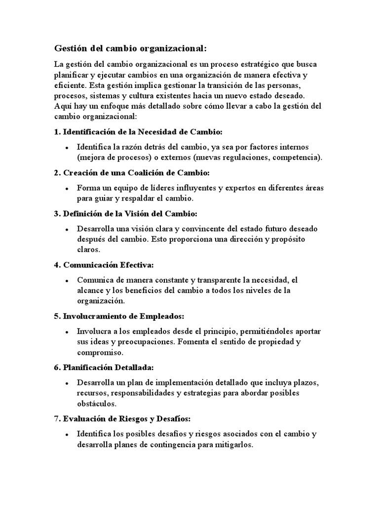 Estrategias para la Gestión del Cambio | PDF | Crecimiento personal y ...