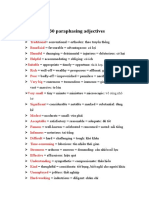 30 Paraphasing Adjectives