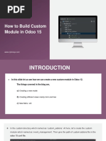 How To Build Custom Module in Odoo 15