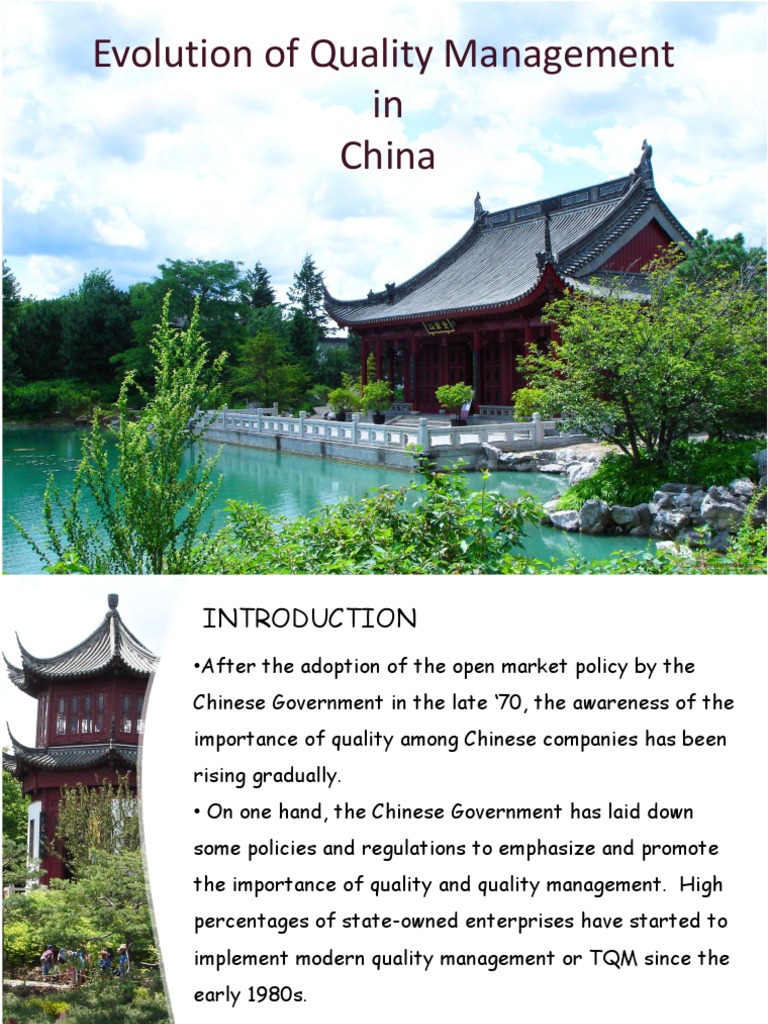 Evolution of Quality Management PDF Quality Management China
