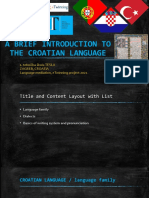 A Brief Introduction To The Croatian Language