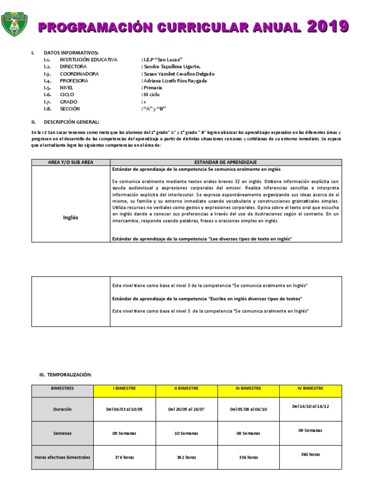 Aprendizaje de Inglés en Primaria | PDF | Idioma en Inglés | Léxico