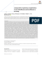 A Comparison of Postoperative Respiratory Complications Associated With The Use of Desflurane and Sevoflurane: A Single-Centre Cohort Study