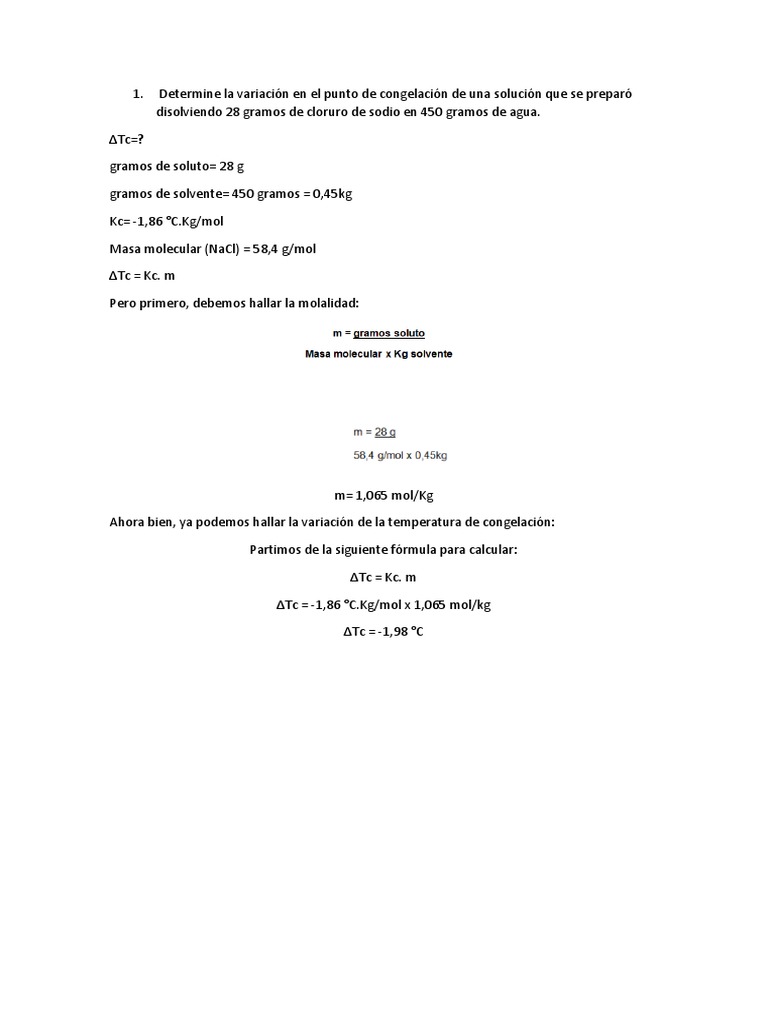 Punto de Congelacion PDF