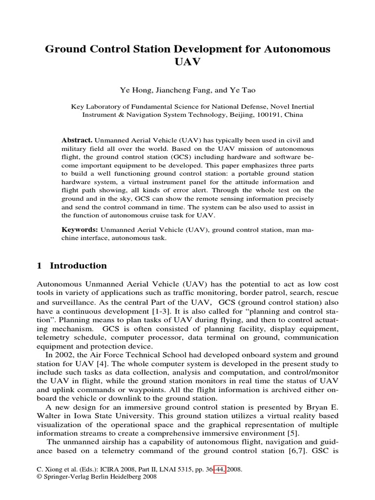 Autonomous UAV Ground Control Station Design | PDF