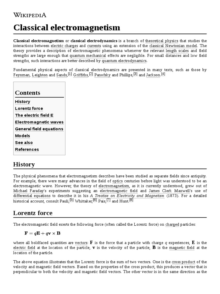 Classical Electromagnetism | PDF