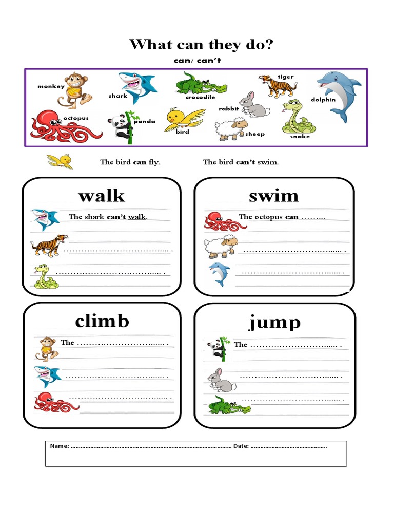 Can and Cant CLT Communicative Language Teaching Resources Fun - 112061 ...