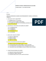 Examen de Farmacia Tecnica Farmacologia de Los Aines