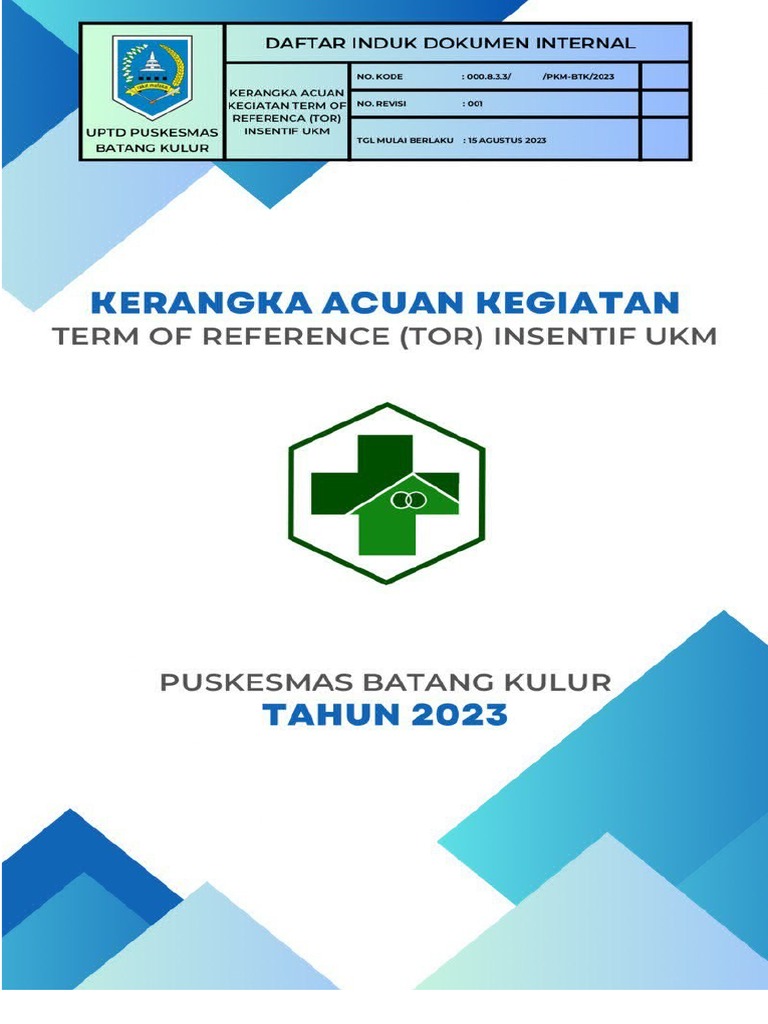 Kak Tor Manajemen Puskesmas Batkul | PDF