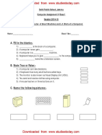 CBSE Class 1 Computer Science Assignment