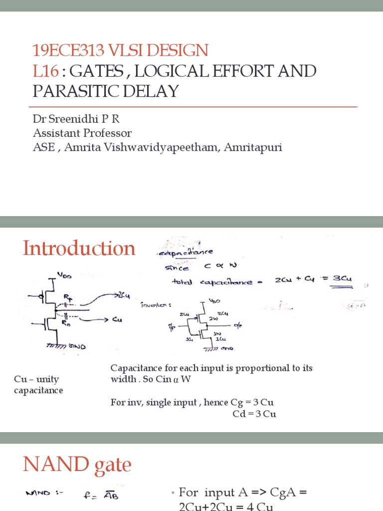 L16 GatesLogical Effort Parasitic Delay PDF