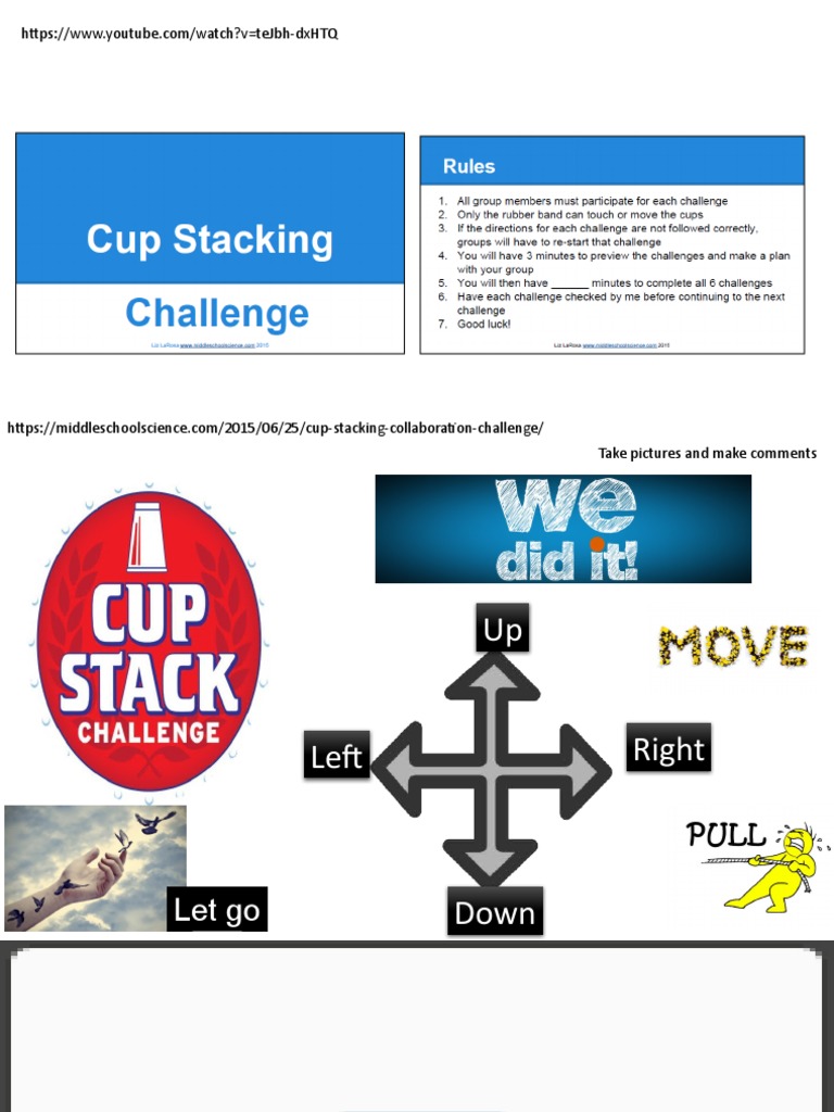 cup stacking challenge Rules PDF