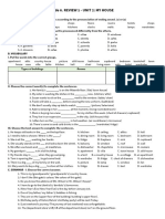 Review 1. Unit 2. Grade 6 - MY HOUSE