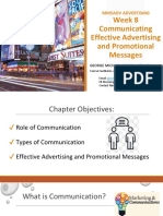 Week 8 - Communicating Effective Advertising and Promotional Messages