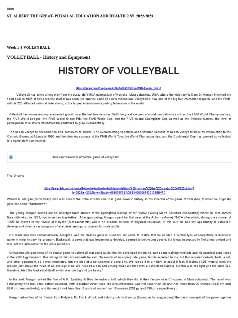Pe Finals Pdf Volleyball Ball Games