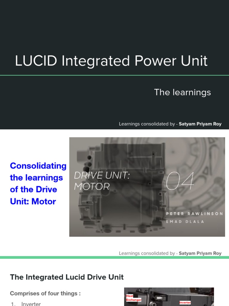 Lucid Integrated Drive Unit Overview | PDF | Electric Motor | Machines