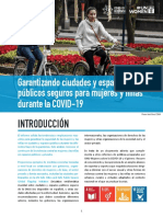 Garantizando Ciudades y Espacios Publicos Seguros para Mujeres y Niñas Durante La Covid - 19