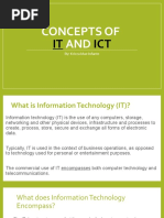 CONCEPTS OF IT and ICT