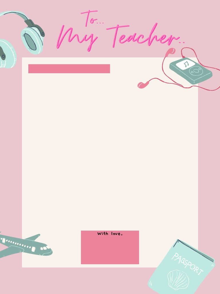 Letter For Teacher | PDF